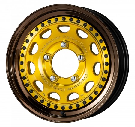 IMPERIAL GOLD [IPG] CENTRE DISK, GLOSS BRONZE ANODIZED STEP RIM WITH BLACK RIVETS