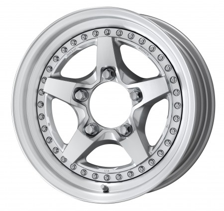 CUT CLEAR [MSP] CENTRE DISK, POLISHED ANODIZED STEP RIM WITH CHROME RIVETS