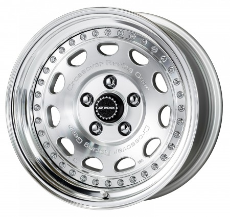 CUT CLEAR [MSP] CENTRE DISK, POLISHED ANODIZED STEP RIM WITH CHROME RIVETS