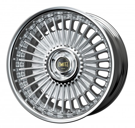 CHROME [C] CENTRE DISK WITH POLISHED ANODIZED FLAT RIM