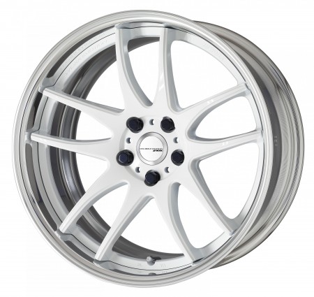 WHITE [WHT] DEEP CONCAVE CENTRE DISK WITH POLISHED ANODIZED STEP RIM