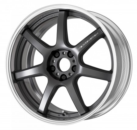 MATT GUNMETAL [MGM] SEMI CONCAVE CENTRE DISK WITH POLISHED ANODIZED FLAT RIM