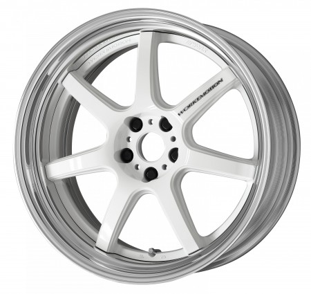 WHITE [WHT] SEMI CONCAVE CENTRE DISK WITH POLISHED ANODIZED STEP RIM