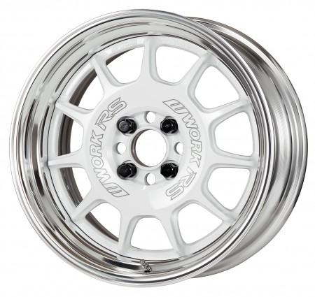 WHITE [WHT] CENTRE DISK, POLISHED ANODIZED STEP RIM 