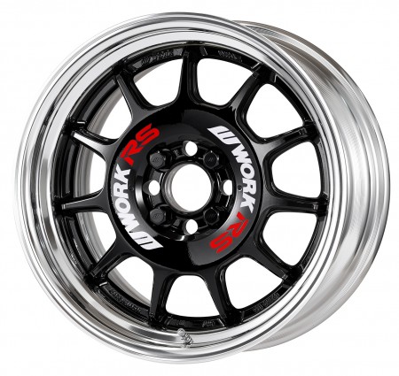 GLOSS BLACK [BLK] CENTRE DISK, POLISHED ANODIZED STEP RIM 