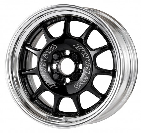 GLOSS BLACK [BLK] CENTRE DISK, POLISHED ANODIZED STEP RIM 