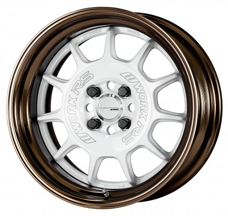 WHITE [WHT] CENTRE DISK, GLOSS BRONZE ANODIZED STEP RIM 