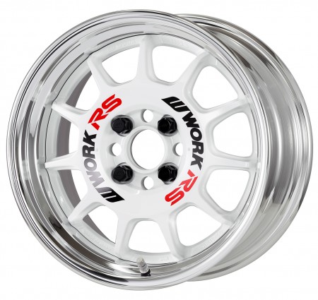 WHITE [WHT] CENTRE DISK, POLISHED ANODIZED STEP RIM 