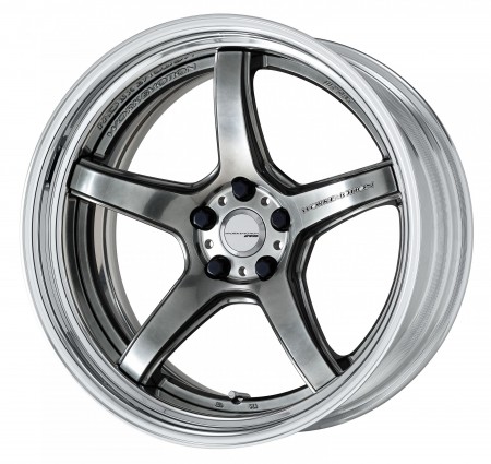 GLIM SILVER [GTS] DEEP CONCAVE CENTRE DISK WITH POLISHED ANODIZED STEP RIM