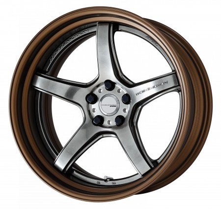 GLIM SILVER [GTS] DEEP CONCAVE CENTRE DISK WITH GLOSS BRONZE ANODIZED FLAT RIM