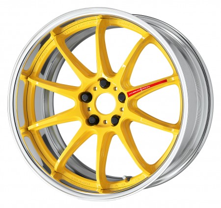 HORNET YELLOW [UY] DEEP CONCAVE CENTRE DISK WITH POLISHED ANODIZED FLAT RIM