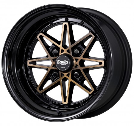 BLACK CLEAR BRONZE [BPB] CENTRE DISK, GLOSS BLACK ANODIZED STEP RIM WITH BLACK RIVETS