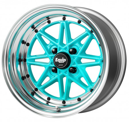ENERGY MINT [EMB] CENTRE DISK, POLISHED ANODIZED STEP RIM WITH BLACK RIVETS