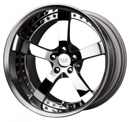 SUPER CHROME [SC] CENTRE DISK, POLISHED ANODIZED FLAT RIM WITH CHROME RIVETS