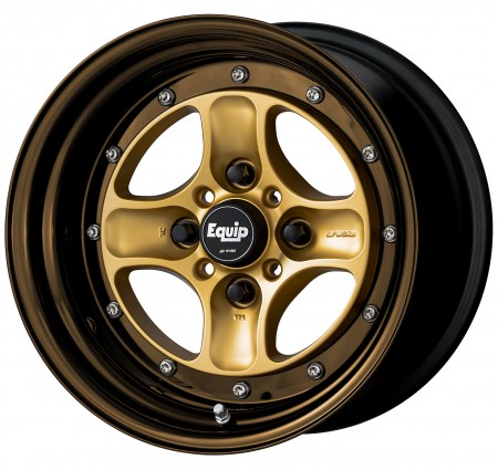 SPRINT GOLD [SGL] CENTRE DISK, GLOSS BRONZE ANODIZED STEP RIM WITH CHROME RIVETS