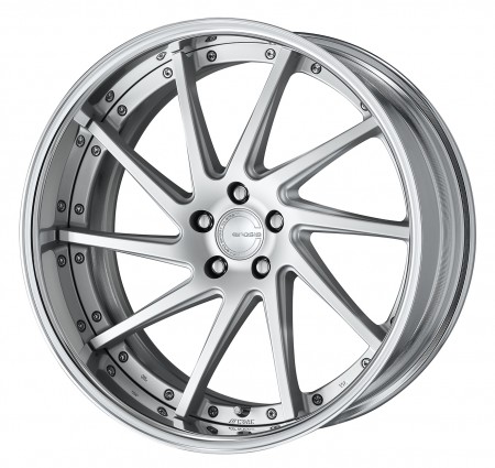 MATT SILVER [MSL] MIDDLE CONCAVE CENTRE DISK, POLISHED ANODIZED FLAT RIM WITH CHROME RIVETS