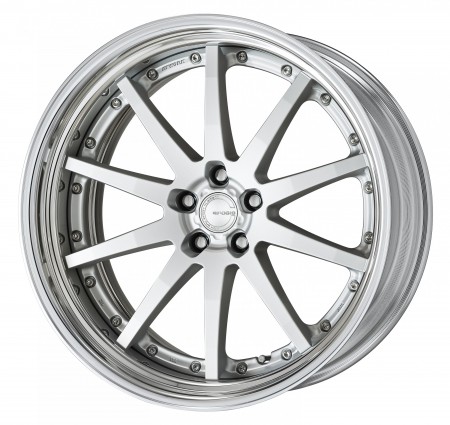 MATT SILVER [MSL] CENTRE DISK, POLISHED ANODIZED STEP RIM WITH CHROME RIVETS