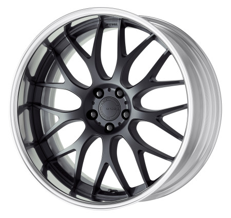 MATT BLACK [MBL] CENTRE DISK, POLISHED ANODIZED FLAT LIP