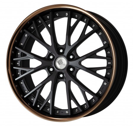 BLACK ANODIZED [SKB] CENTRE DISK, GLOSS BRONZE ANODIZED FLAT RIM WITH CHROME RIVETS