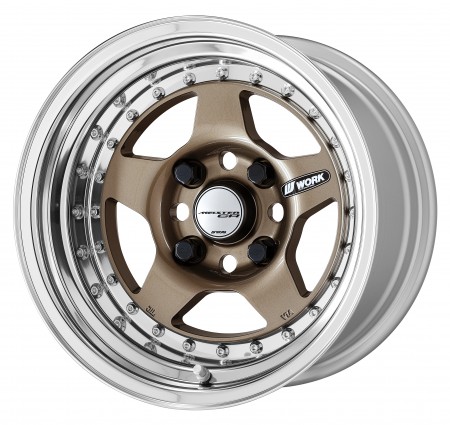 HYPER GOLD [HPG] CENTRE DISK, POLISHED ANODIZED STEP RIM WITH CHROME RIVETS