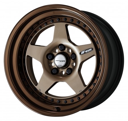 HYPER GOLD [HPG] CENTRE DISK, GLOSS BRONZE ANODIZED STEP RIM WITH BLACK RIVETS