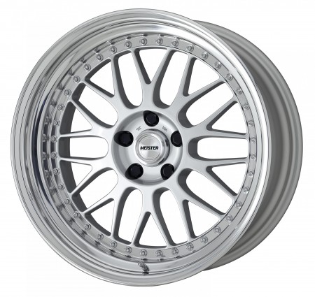 SILVER [SIL] CENTRE DISK, POLISHED ANODIZED STEP RIM WITH CHROME RIVETS