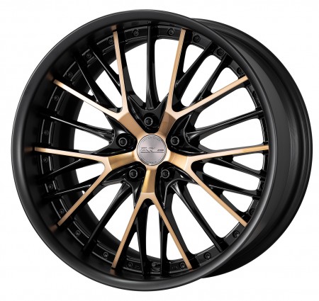 BLACK CLEAR BRONZE [BPB] CENTRE DISK, GLOSS BLACK ANODIZED FLAT RIM WITH BLACK RIVETS