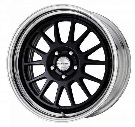 MATT BLACK [MBL] CENTRE DISK WITH POLISHED ANODIZED STEP RIM