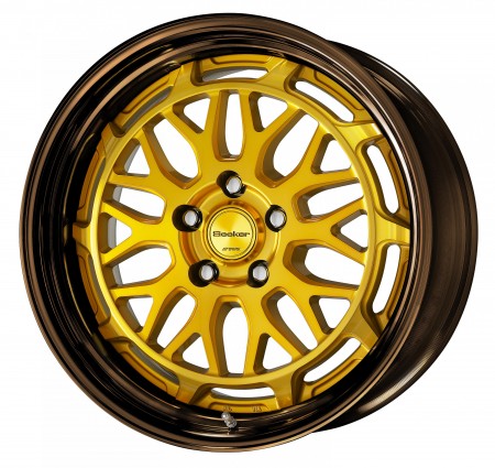 IMPERIAL GOLD [IPG] CENTRE DISK WITH GLOSS BRONZE ANODIZED STEP RIM